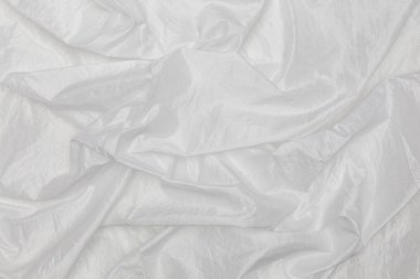 Tekstil doku arka plan ile yaratıcı beyaz kumaş