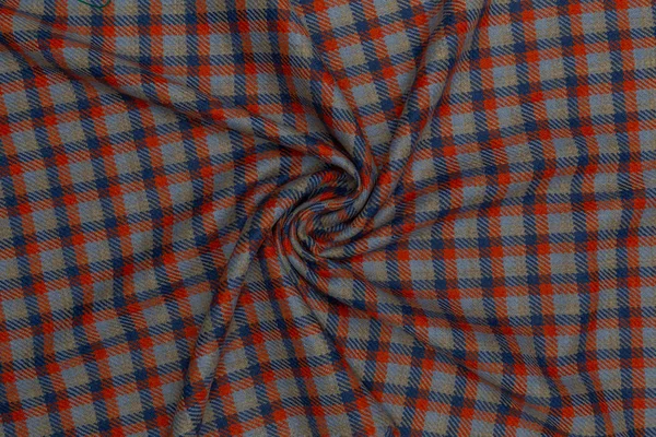 Närbild Färgade Tartan Tyg Med Textil Textur Bakgrund — Stockfoto