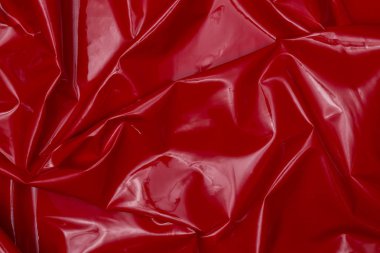 Tekstil desenli kırmızı parlak kumaşın güzel yakın çekimi