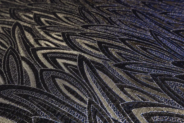 Mooie Stof Met Ornamenten Patroon Textiel Textuur Achtergrond — Stockfoto