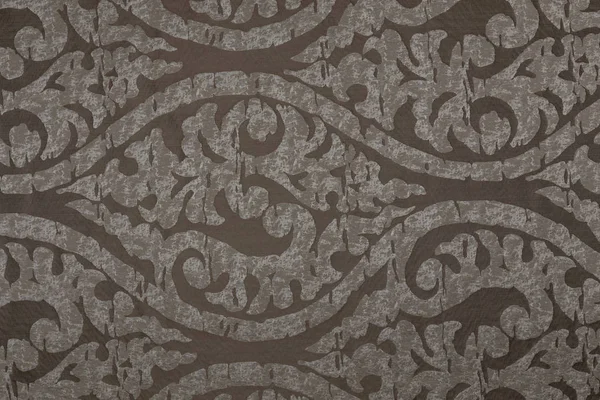 Dettaglio Tessuto Con Motivo Floreale Sfondo Tessitura Tessile — Foto Stock