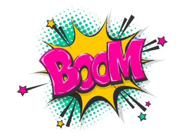 Boom pop sanat çizgi roman metin konuşma balonu