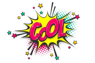 Cool pop sanat çizgi roman metin konuşma balonu