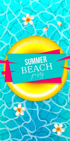 Yaz su havuzu dalgalar poster