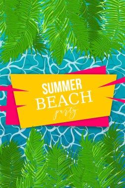 Yaz su havuzu dalgalar poster