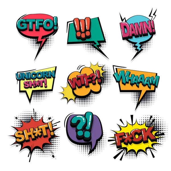 Free Vector  Buzz pop art comic speech bubbles book sound effects