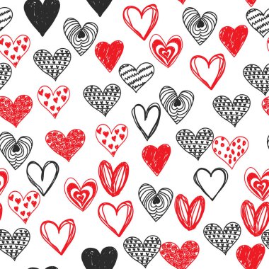 Aşk Kalp Sevgililer günü kesintisiz doodle