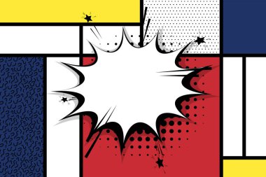 Komik metin boş konuşma balonu pop art