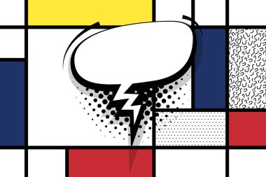 Komik metin boş konuşma balonu pop art