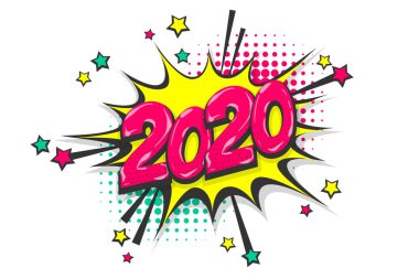 2020 yıl pop art çizgi roman metin konuşma balonu