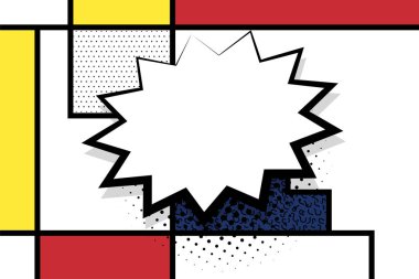 Çizgi roman geometrik pop art konuşma balonu