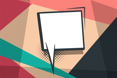 Çizgi roman geometrik pop art konuşma balonu