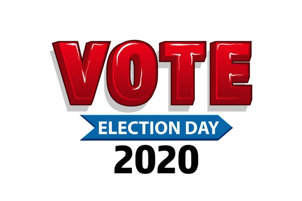 2020年アメリカ合衆国大統領バナーで投票 — ストックベクタ