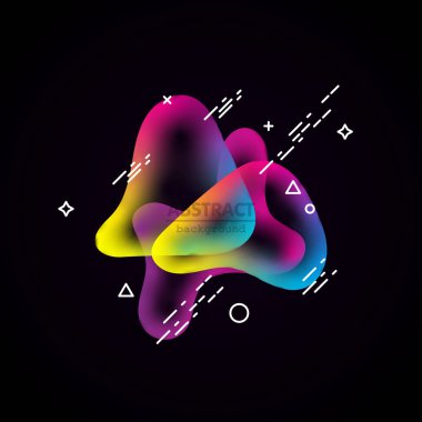 Hareket amip sıvı soyut arka plan kağıt kesme