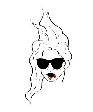 Stil pop art Cadılar Bayramı vampir tasarım skeç kadın