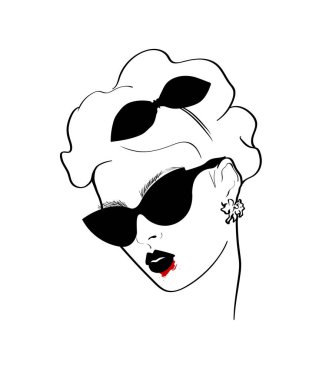 Stil pop art Cadılar Bayramı vampir tasarım skeç kadın