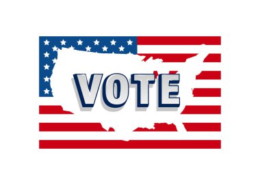 2020 Vote in USA american president banner clipart