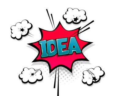 Çizgi roman fikri konuşma balonu pop sanat tarzı