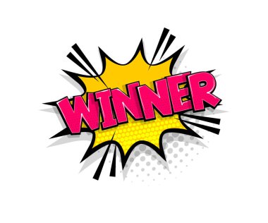 Komik metin kazananı konuşma baloncuğu sanat tarzı