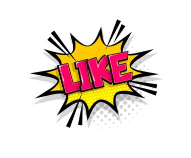 Konuşma balonu gibi komik metinler pop sanat tarzı