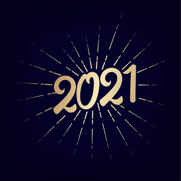 2021 С Новым годом, винтажный текст — стоковый вектор