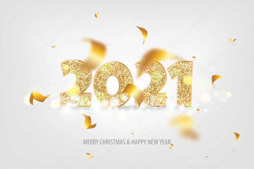 2021 Happy New Year tradicional lettering text