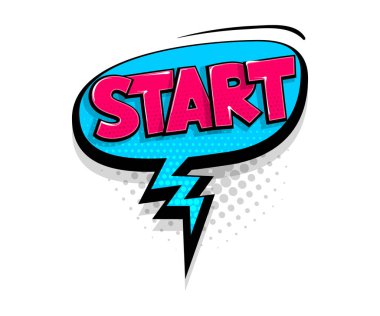 Çizgi roman başlangıcı konuşma balonu pop sanat tarzı