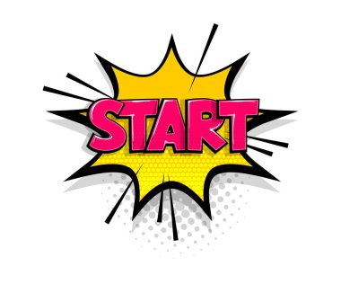 Çizgi roman başlangıcı konuşma balonu pop sanat tarzı