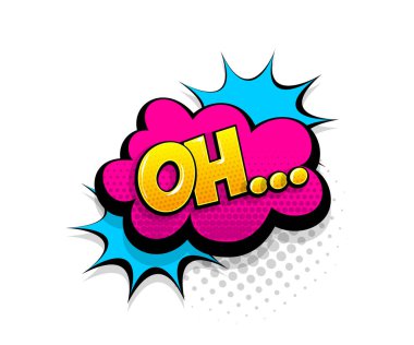 Komik metin Oh konuşma baloncuğu sanat tarzı