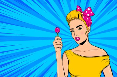 Pop sanatçısı kadın portresi