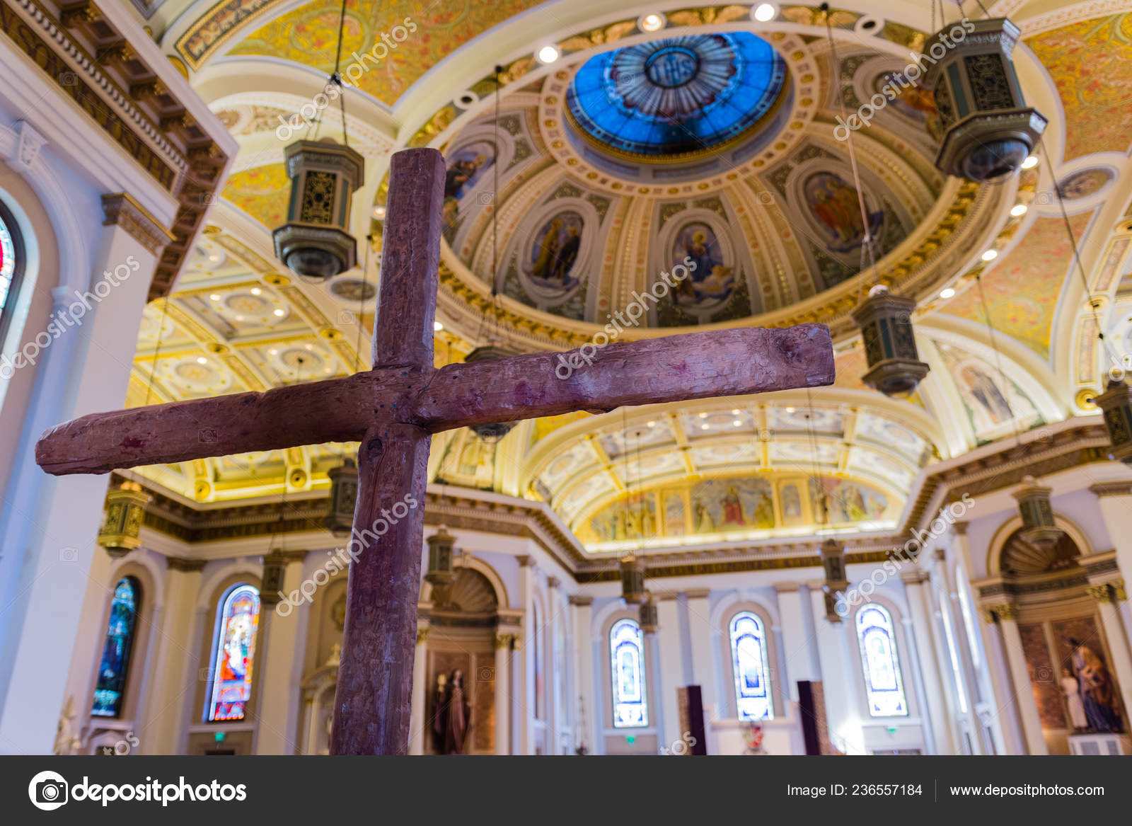 February 2018 San Jose Usa Interior Cathedral Basilica