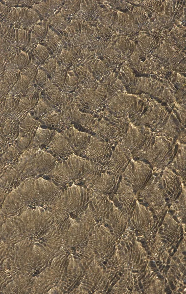 Vzory Vlnek Vodě Písečná Pláž — Stock fotografie
