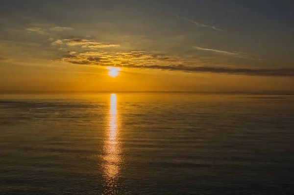 Kuzey Devon Ngiltere Atlantik Okyanusu Üzerinden Günbatımı — Stok fotoğraf