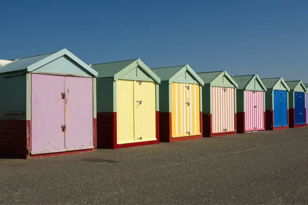 Cabañas de playa en Hove, Sussex, Inglaterra —  Fotos de Stock