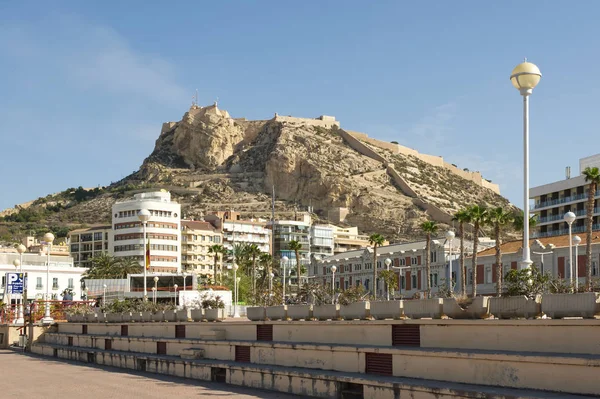 Seafront-promenade i Alicante, Spania – stockfoto