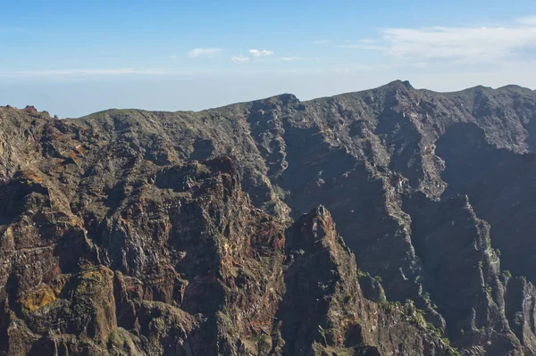 Cráter Del Volcán Roque Los Muchachos Palma Islas Canarias Vista — Foto de Stock