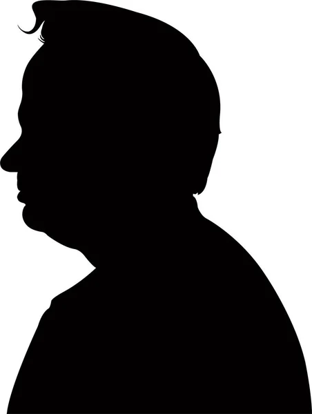 Een Man Hoofd Silhouet Vector — Stockvector