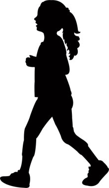 bir kız vücudu siluet vektörü