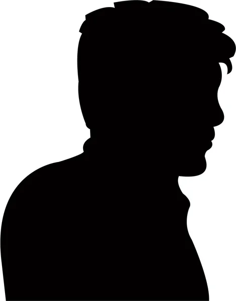 Een Man Hoofd Silhouet Vector — Stockvector