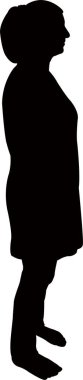 bir kadın vücut silueti vektörü