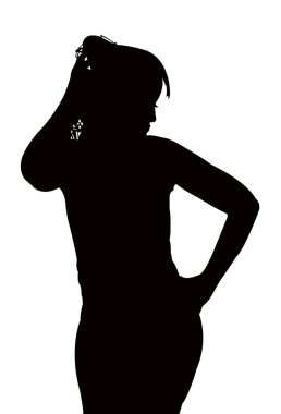 bir kadın vücut silueti vektörü