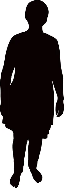 Woman Body Silhouette Vector — Stock Vector