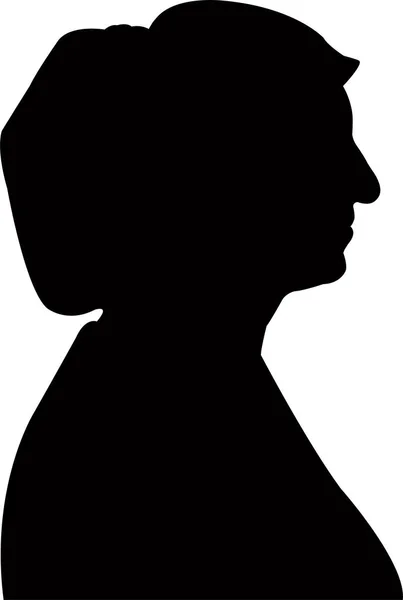 Una Mujer Cabeza Silueta Vector — Archivo Imágenes Vectoriales
