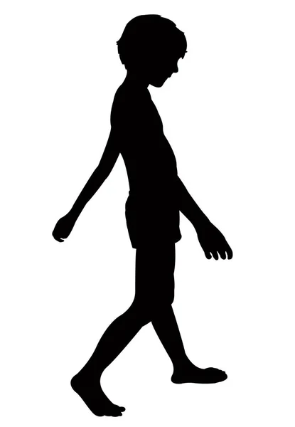 男の子の体のシルエットベクトル — ストックベクタ