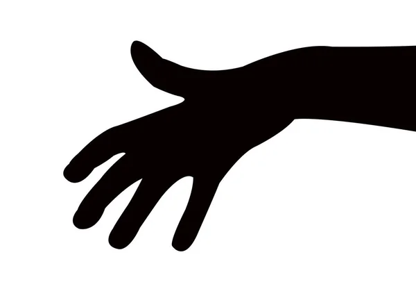 Hand Silhouette Vector — Stock Vector