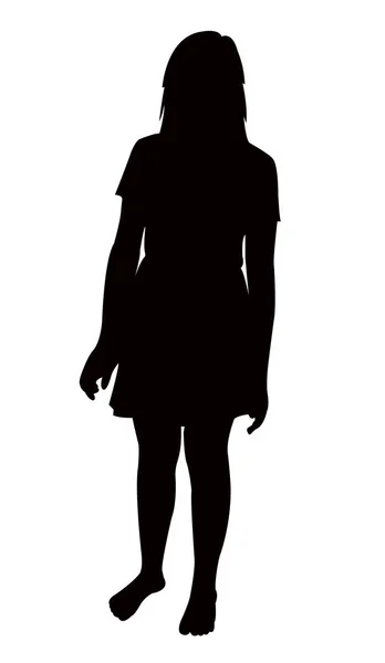 Girl Body Silhouette Vector — Stock Vector