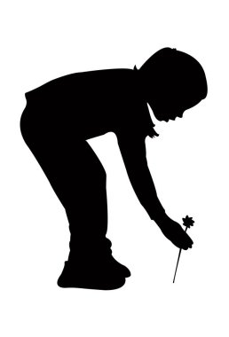 bir çocuk vücudu siluet vektörü