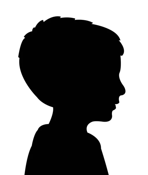 男孩的头部轮廓矢量 — 图库矢量图片