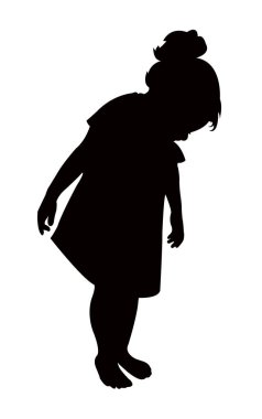 vücut siluet vektör aşağı, bir kız