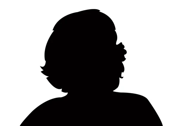 Een Vrouw Hoofd Silhouet Vector — Stockvector